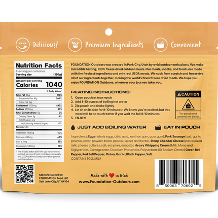 FOUNDATION Outdoors Rise & Shine Breakfast Meal