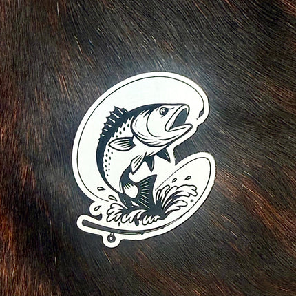 Engraved Hooked Redfish Fishing Patch