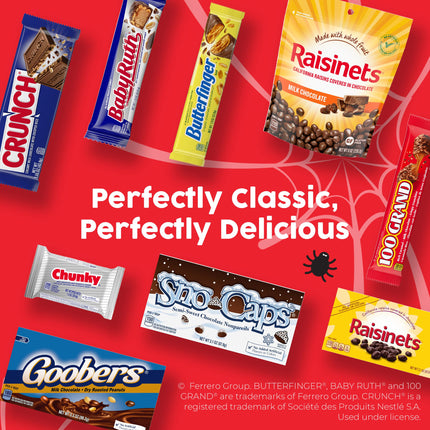 Halloween Candy Variety Pack - Butterfinger, Crunch, Baby Ruth & 100 Grand Full Size Bars (28 Count)