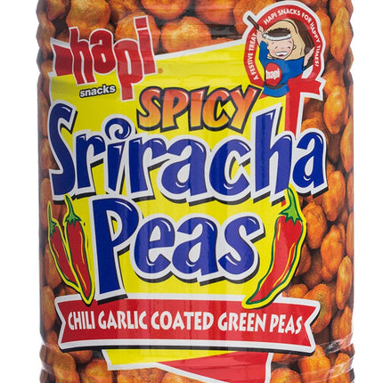 Hapi Snacks Spicy Sriracha Peas - Crunchy Green Pea Snack, Gluten-Free (9.9 oz)