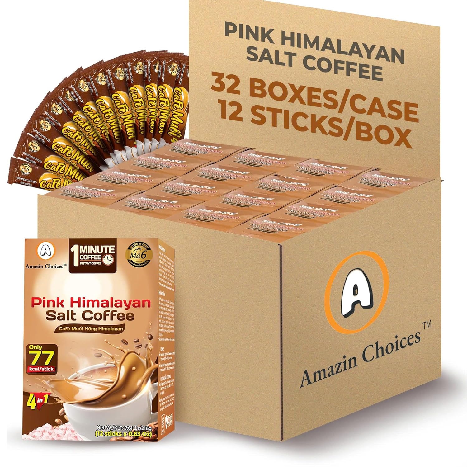 Amazin Choices Pink Himalayan Salted Coffee, 0.63 oz., 12 ct.