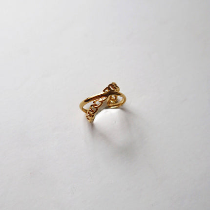 Linked Crossover Ring | Adjustable Ring
