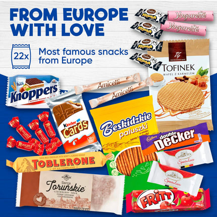 Viral European Snack Box - 22 Authentic International Treats from 7 Countries
