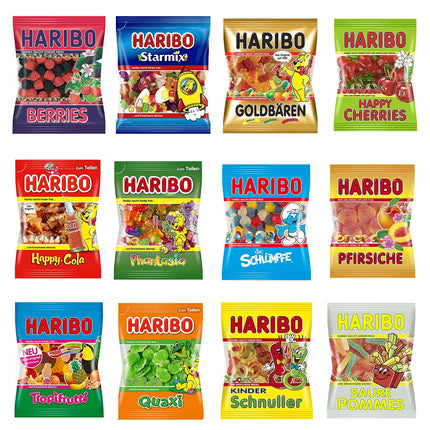 HARIBO German Gummy Candy 5LB Bulk Pack - 12 Dye-Free Varieties | Authentic European Gummies