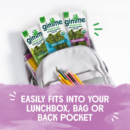 TikTok Viral Gimme Organic Roasted Seaweed Snacks - Multi-Flavor Pack