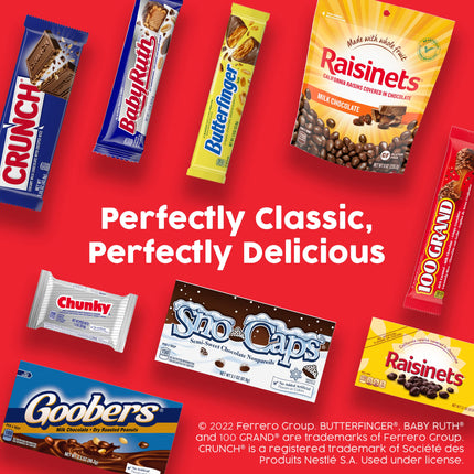 Halloween Candy Variety Pack - Butterfinger, Crunch, Baby Ruth & 100 Grand Full Size Bars (28 Count)