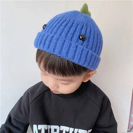 Dinosaur Spike Toddler Beanie | Hand-Knitted Cotton & Wool Winter Hat