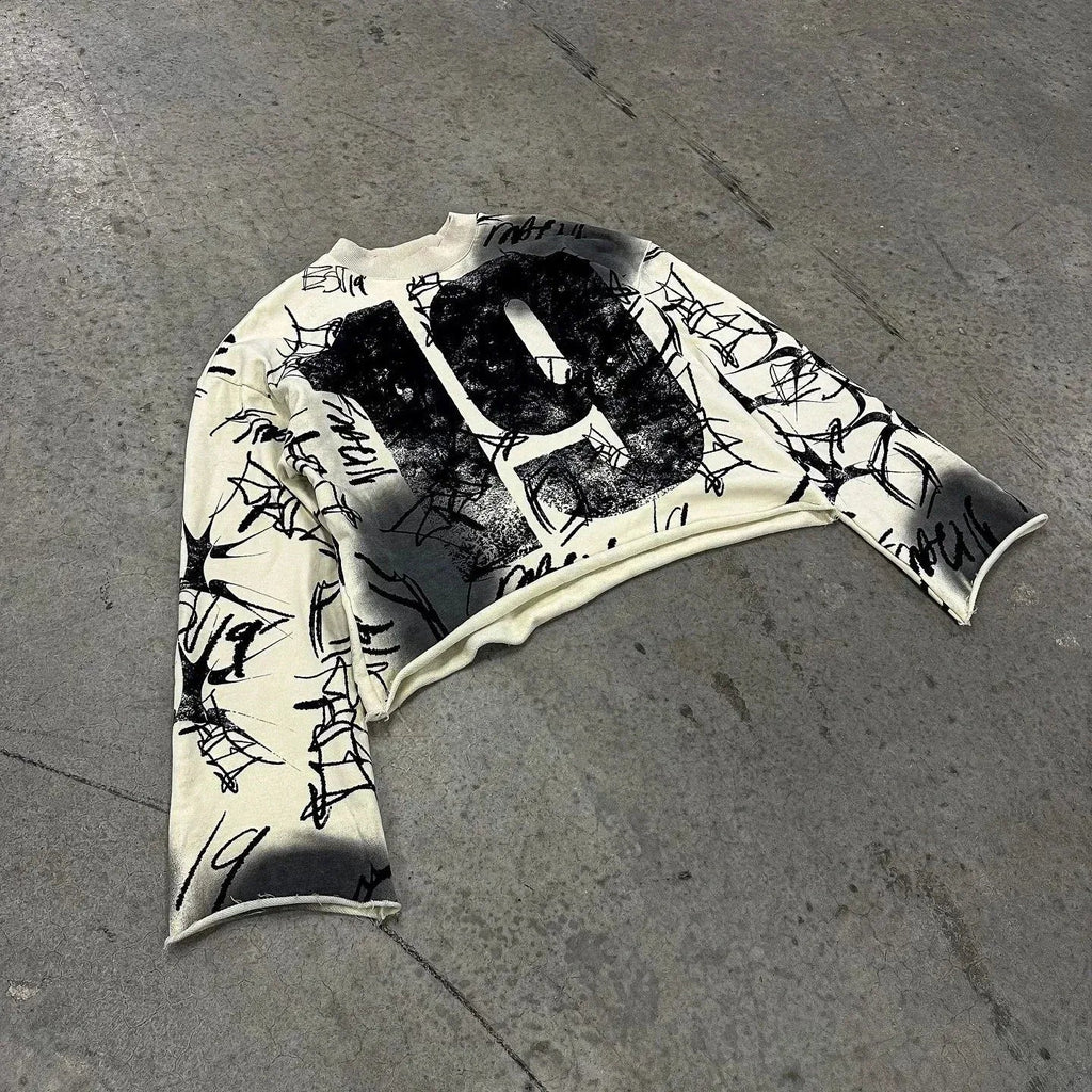 Graffiti Jersey Long Sleeve Shirt