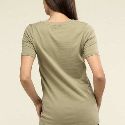 Cotton V-Neck Short Sleeve T-Shirts