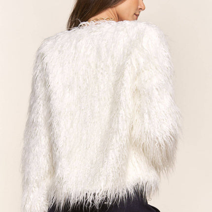White Faux Fur Coat