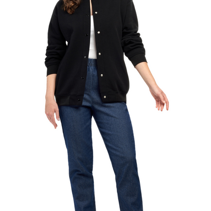 Womens Snap Up Jacket - Soft, Fleecy Lining for Three-Season Comfort