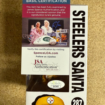 Donnie Iris Signed NFL Pittsburgh Steelers Santa Funko Pop! #287 With JSA COA