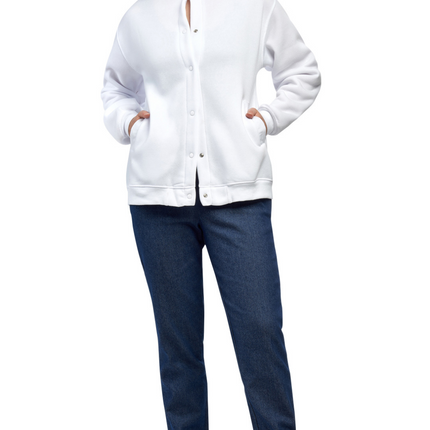 Womens Snap Up Jacket - Soft, Fleecy Lining for Three-Season Comfort