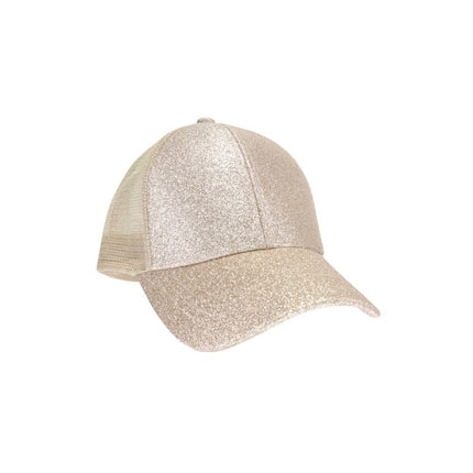 Glitter High Ponytail Ball Cap