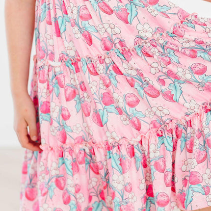 SALE Strawberry Shortcake Smocked Ruffle Dress