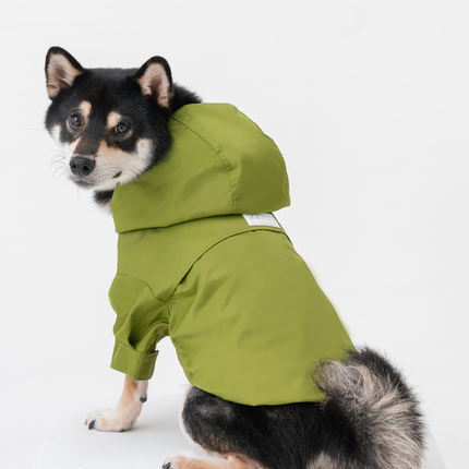Tribeca adjustable velcro raincoat - Olive