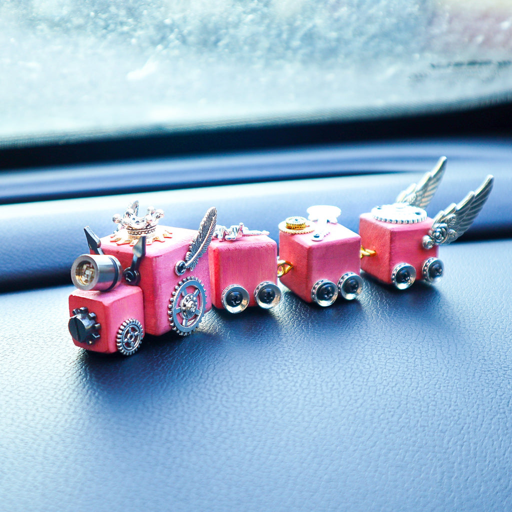 DIY Timber Train Kit – Build a Wooden Train with LED Light, Fun Accessories, Home and Office Décor