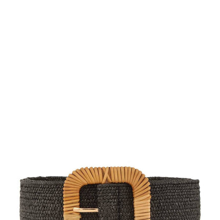 Straw Wrapped Round Rectangle Elastic Belt