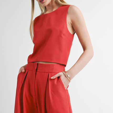 Garnet Sleeveless Top