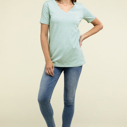 Cotton V-Neck Short Sleeve T-Shirts