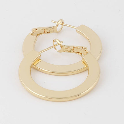 Minimal Flat Disk Hoop Earrings