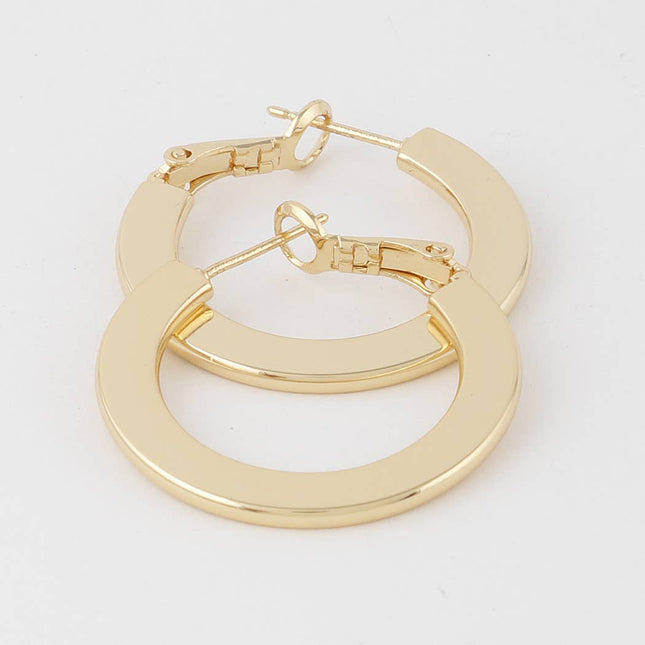 Minimal Flat Disk Hoop Earrings
