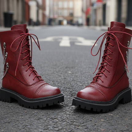 Women’s Chunky Heel Mid-Calf Dr. Style Boots – Large Size Fall & Winter Boot