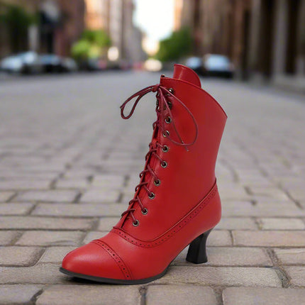 Women’s High Heel Martin Boots – British Style Motorcycle Fashion