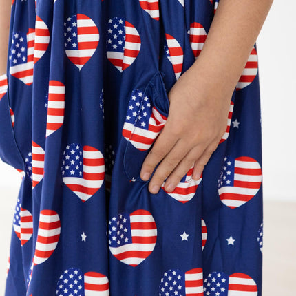 I Heart the USA S/S Pocket Twirl Dress