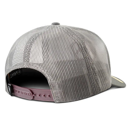 ARIAT 3D Embroidered Shield ( Burgundy/Grey )- Trucker Cap