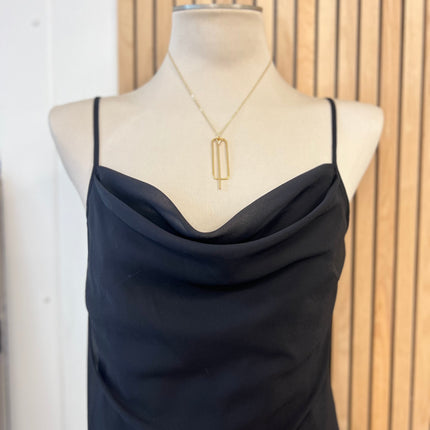 Black Cowl Neck Dress