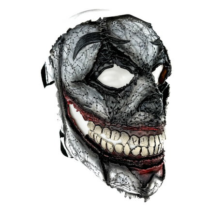 Genuine Leather Mask - GigaMyme Clown - Handmade Mime Full Face Cover for Halloween, Performance or Cosplay Costume
