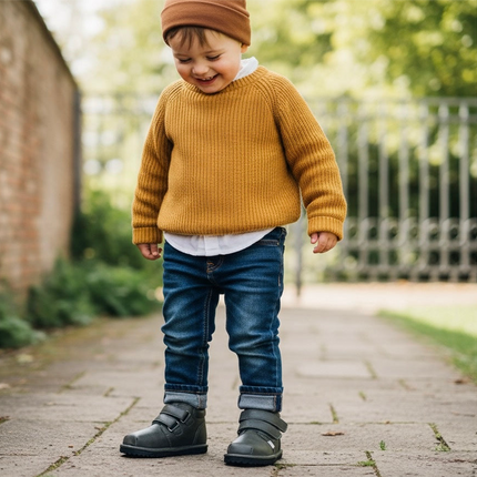 Barefoot Toddler Sneakers | Flexible Wide Toe Box Kids Shoes | Forest Green