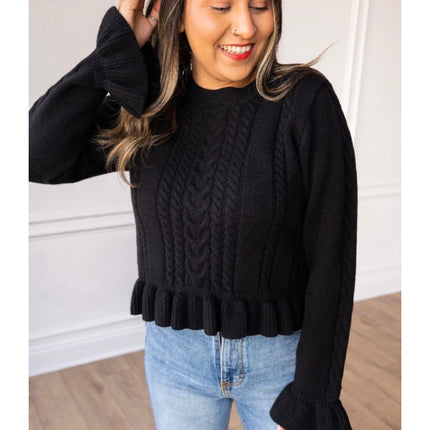 Black Bring The Warmth Sweater
