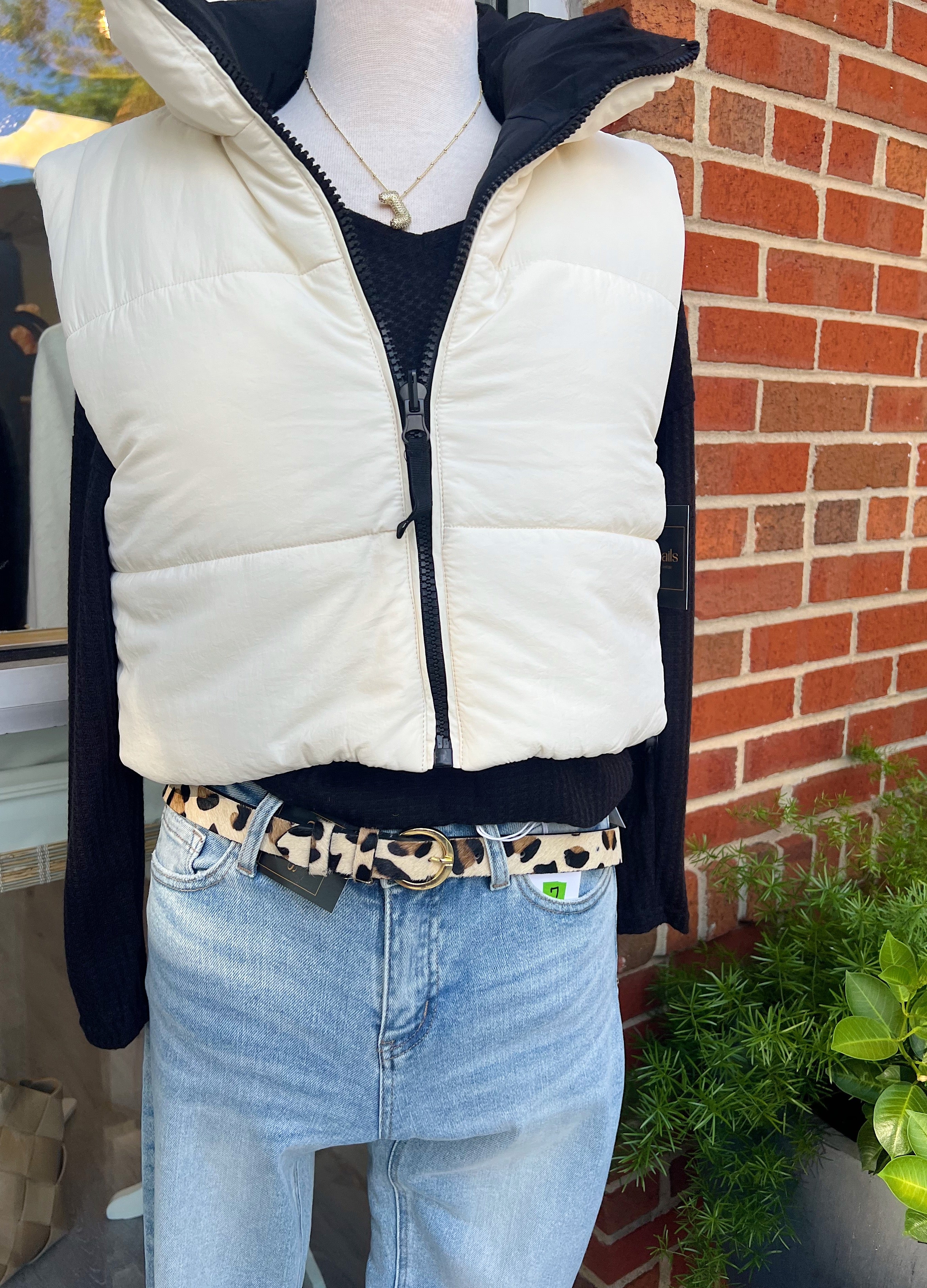 Neutral Leopard Belt