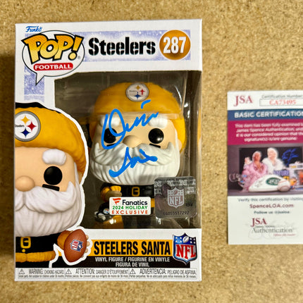 Donnie Iris Signed NFL Pittsburgh Steelers Santa Funko Pop! #287 With JSA COA