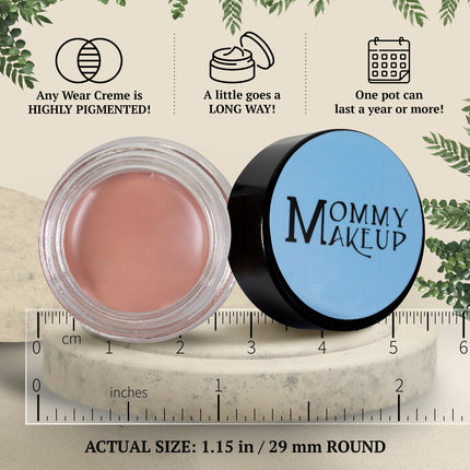 Anna Any Wear Creme - A Waterproof Multi-tasking creme to powder product for eyes, cheeks & lips. Can be worn anywhere