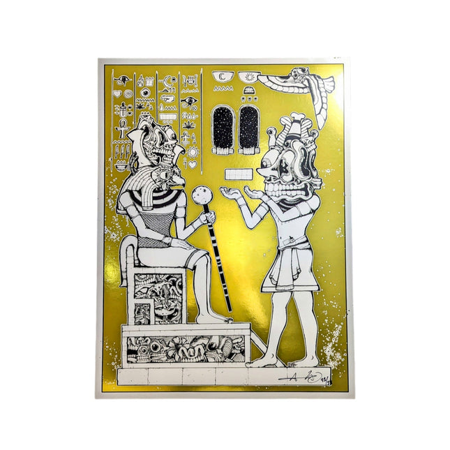 Aaron Brooks "Offering to Horus (Gold Foil)" Print