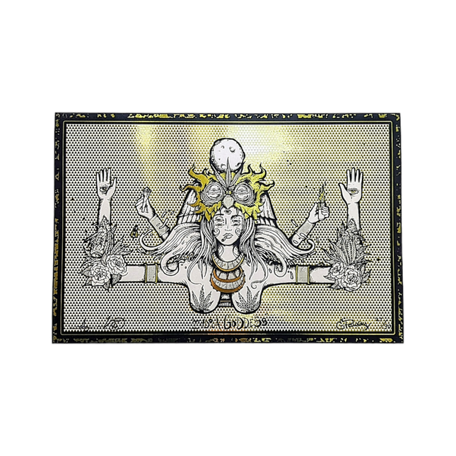 Aaron Brooks x Ellie Paisley "Indica Goddess (Gold Foil)" Print