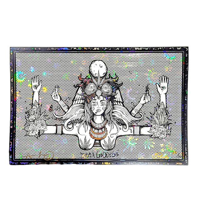 Aaron Brooks x Ellie Paisley "Indica Goddess (Leaf Foil)" Print