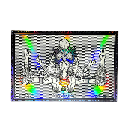 Aaron Brooks x Ellie Paisley "Indica Goddess (Rainbow Foil)" Print