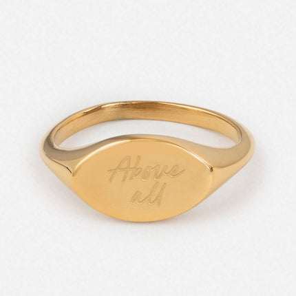 Above All Oval Signet Ring