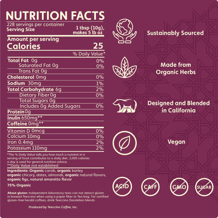 Almond Amaretto Chicory Herbal Coffee