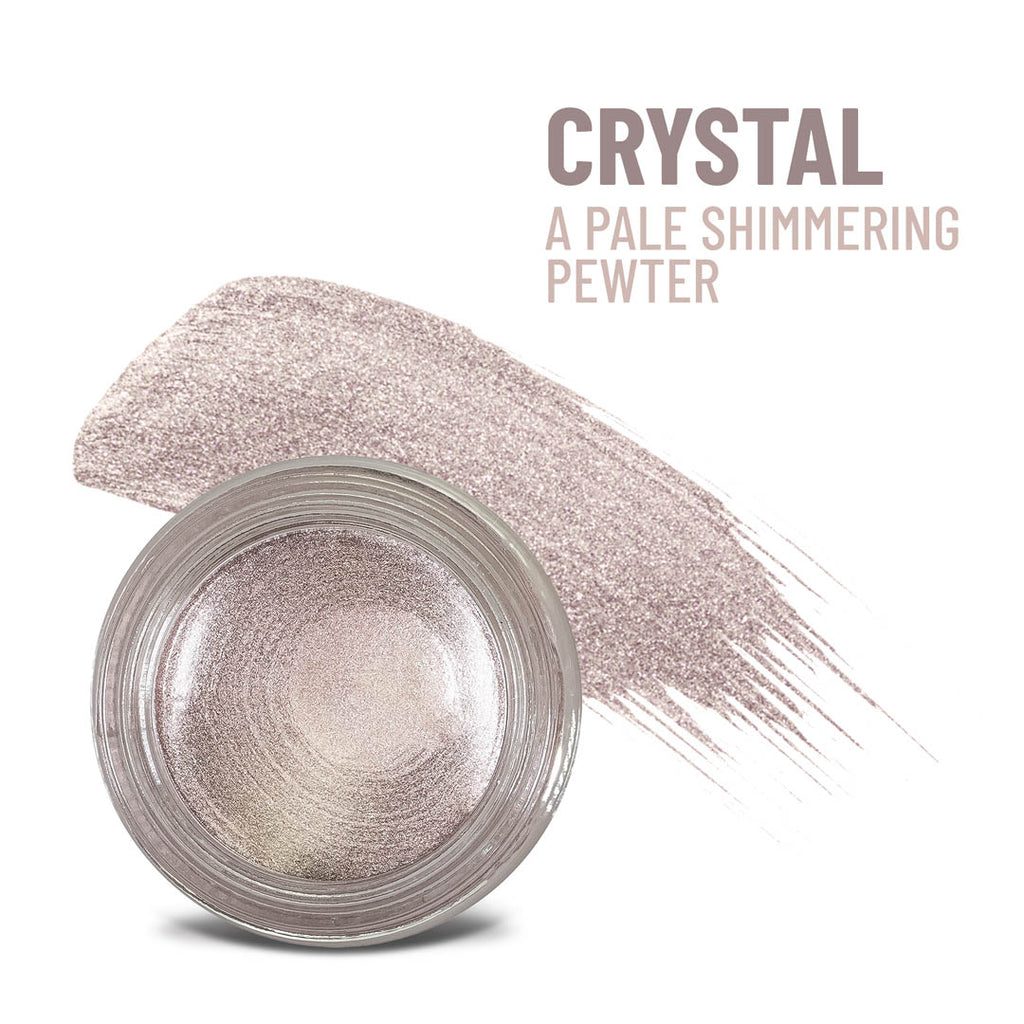 Crystal Any Wear Creme - A Waterproof Multi-tasking creme to powder product for eyes, cheeks & lips. Can be worn anywhere