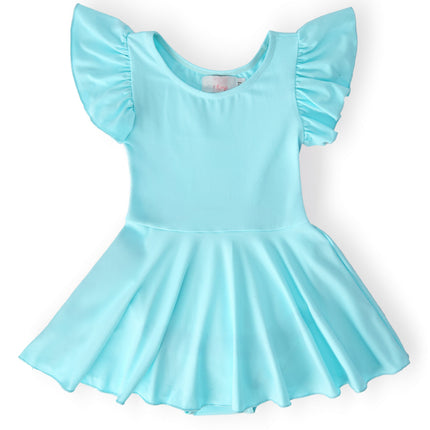 Aqua S/S Twirl Leotard