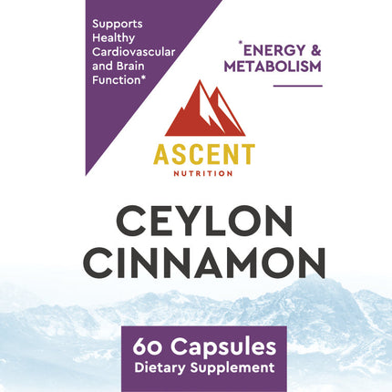 Organic Ceylon Cinnamon, 60 Capsules, 1200 mg