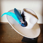 Turquoise Blue Spotted Feather