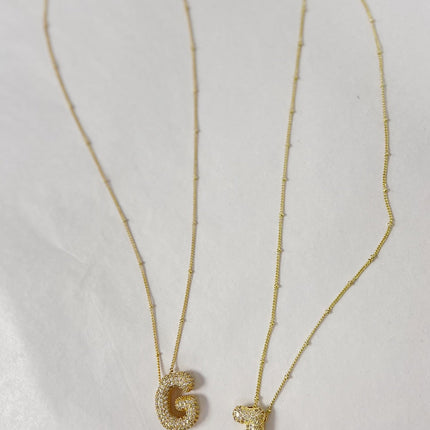 Bubble Initial Necklace