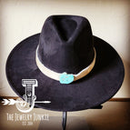 Tan Hair-On-Hide w/ Turquoise Slab