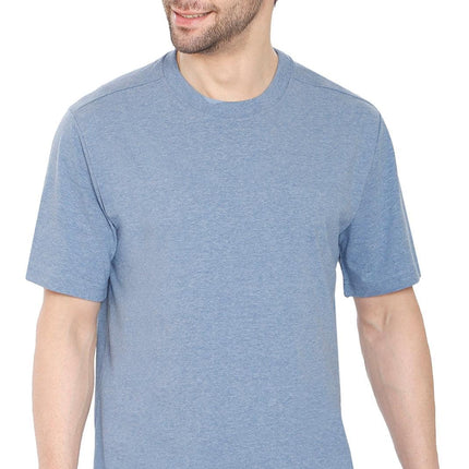 Men's Crew Neck Solid Color T-shirt in Short Sleeves and Relaxed Fit